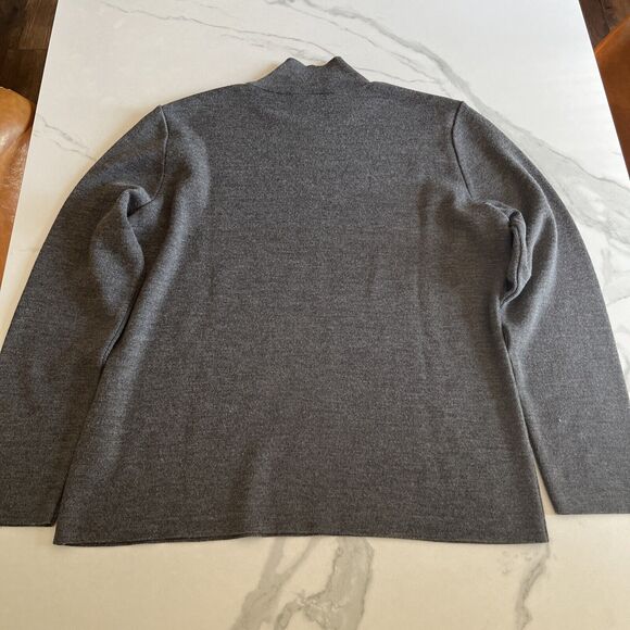 Lucia Sweater Size EU 42 Womens Gray Wool Blend Mock Neck Long Sleeve Fine Rib - Picture 10 of 11